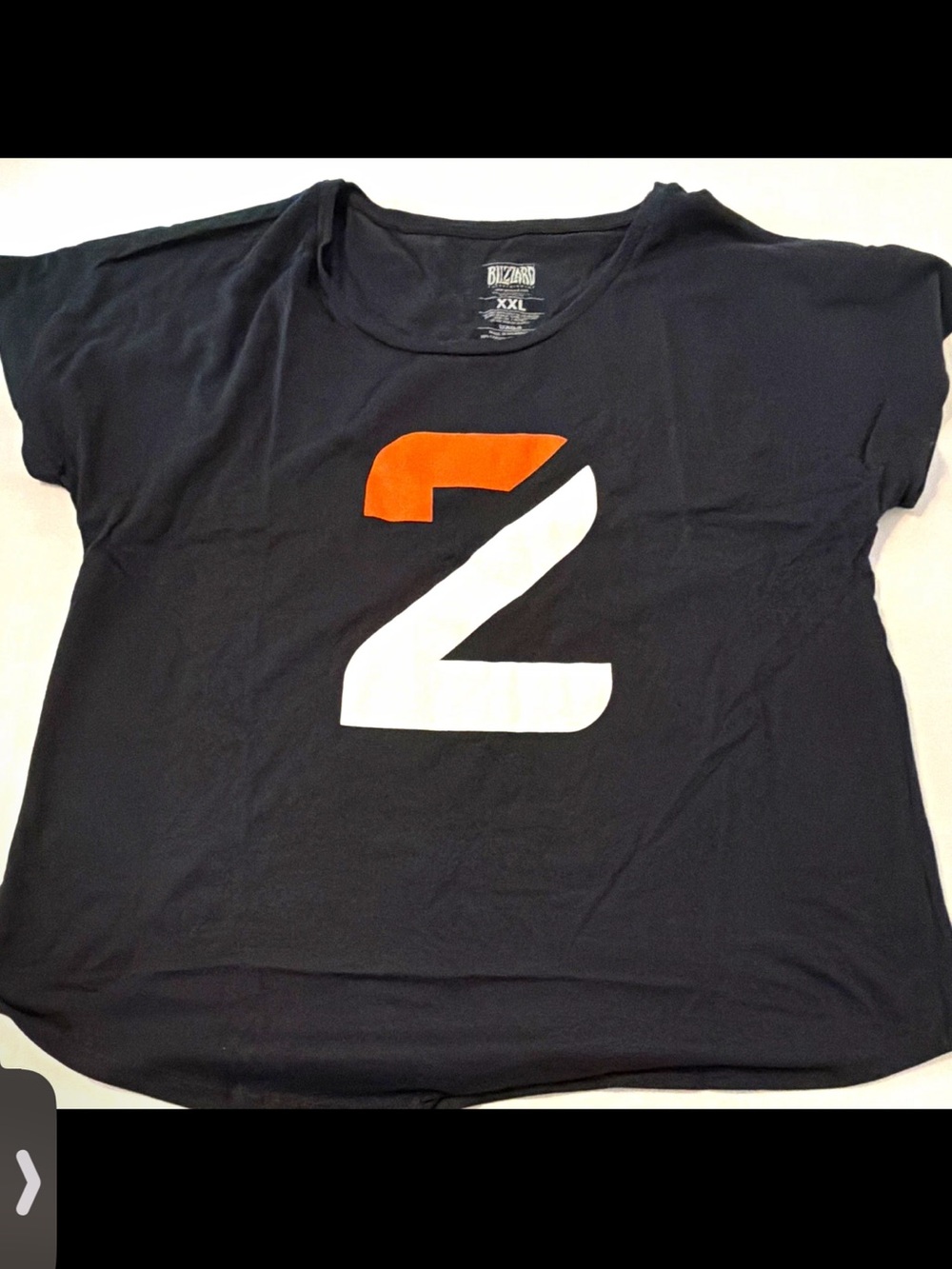 Blizzard XXL Black Graphic Tee with Orange & White '2'